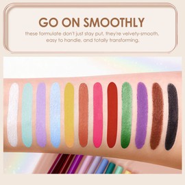 BestLand 12 Colors Eyeliner Set - Matte Colored Gel Eyeliner Pencils, Waterproof, Smudge-Proof, Long-Lasting Gel Pencils - Natural Eye Liner For Older Women, lapiz de ojos delineador de ojos contra el agua