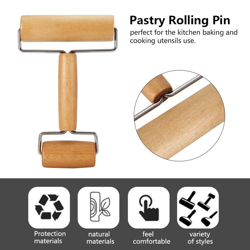 Socialme-eu(# 1) Rolling Pin Pastry and Pizza Baker Rolls Wooden