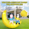 Dawdix 5FT Ramadan & Eid Mubarak Inflatable Decorations with LED