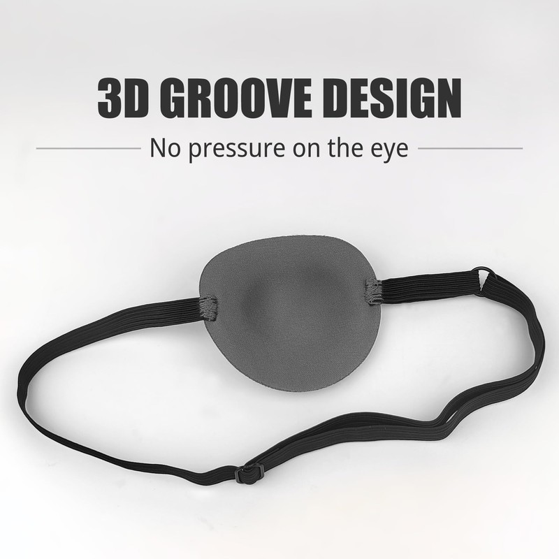 2 Pcs Single Eye Patch, Adjustable Eye Patch for Amblyopia,