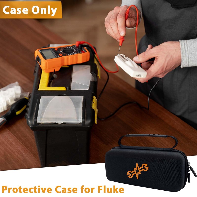 Klawdsky Hard Case for Fluke 117/115/116/114, Carrying Digital Multimeters Case,