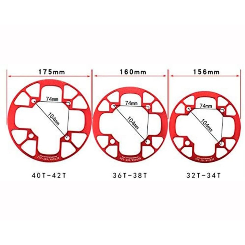 ANCLLO Mountain Bike Chainring Guard, Aluminum Alloy Easy Install Tooth