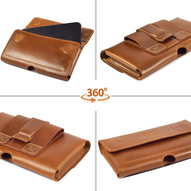 Leather Village Phone Holster Belt Clip Style for Men –