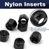 ZQZ 5/16-18 Black 304 Stainless Steel Nylon Lock Nuts, 50PCS