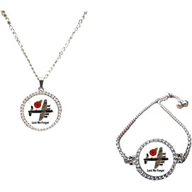 Lancaster Bomber Aircraft Bracelet And Necklace In Gift Boxes