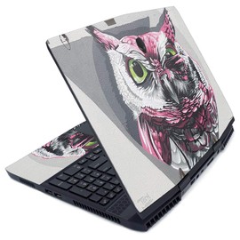 MightySkins Skin for Alienware M15 (2019) - Owl Wink | Protective, Durable, and Unique Vinyl Decal wrap Cover | Easy to Apply, Remove, and Change Styles | Made in The USA