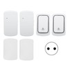 Wireless Doorbell Set Self Powered IP68 Waterproof Long Range Caregiver