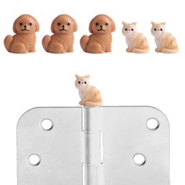 UFURMATE Decorative Hinge Head, 6Pcs Magnetic Vintage Mini Animal Hinge Decor Creative Dog Cat Hinges Head Magnets Ornaments