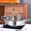 DELARLO Tri-Ply Stainless Steel 10 Inch Frying Pan 3QT Saute