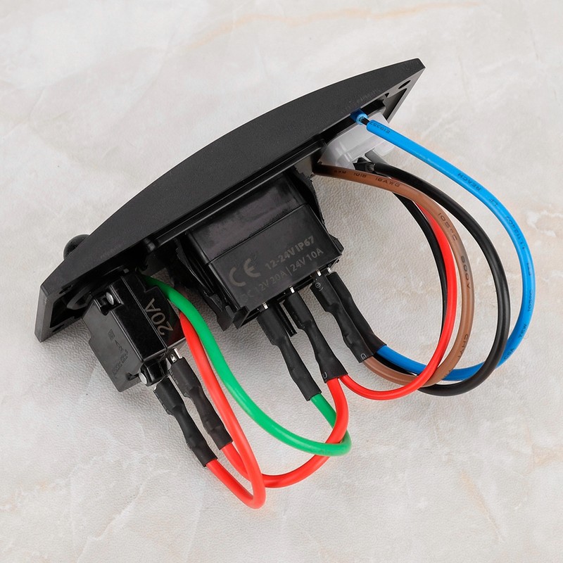 ON off ON Deluxe LED Rocker Bilge Pump Switch Panel