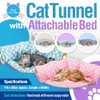 Zacal Pet Tunnel With Bed | Soft Plush Cave Toy