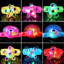 Effacera 24 Pack Party Favors for Kids 4-8 8-12, Light Up Bracelets Goodie Bags Stuffers for Kids Girls Boys Treasure Box Toys Classroom Prizes Glow in The Dark Fidget Spinner Birthday Return Gifts