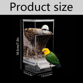 Automatic Feeder for Birds Parrots - Bird House, Transparent Bird Feeder House Parakeet Cage Automatic Bird Feeder Cage Accessories for Budgies Cockatiels Finches