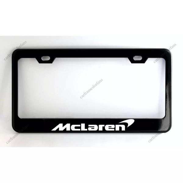 none McLaren Black License Plate Frame - Custom Made of