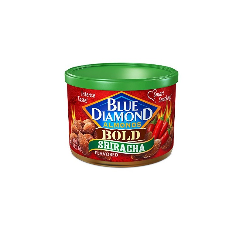 BOLD Sriracha Flavored Almonds - case of twelve 6oz cans