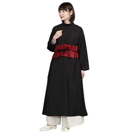 [倭物や Kaya] Stream KIMONO One-piece Long Dress/Japanese Classical Casual Dress Retro 7CQ-3117 LADY'S BLACK