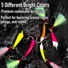Dr.Fish 5 Pack Pompano Jigs with Teaser Hooks, Surf Fishing
