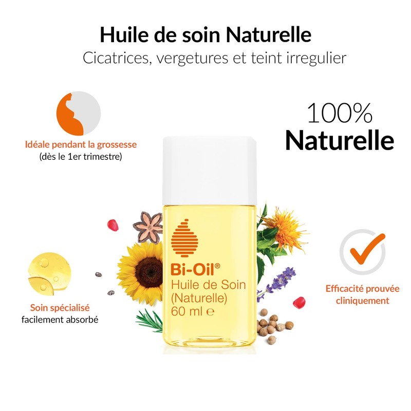 Bi-Oil Natural Care Oil - Specialized Care for Stretch Marks,