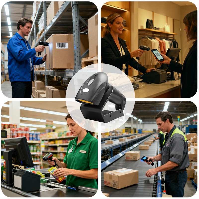 Universal Barcode Scanner Holder | Wall Mount Bracket for Zebra