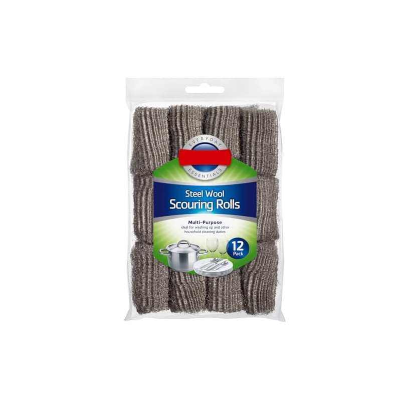 Zale Yardley Steel Wool Scouring Roller Pack of 12, Scrubbing