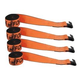 Mytee Products (4 Pack) Kinedyne K Force Winch Straps 4" x 30' Orange Heavy Duty Tie Down w/Flat Hooks WLL# 6670 lbs | 4 Inch Cargo Control for Flatbed Truck Utility Trailer