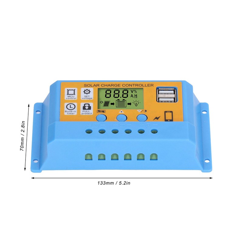 Solar Controller Digital Display Solar Panel Charge Controller Battery Intelligent