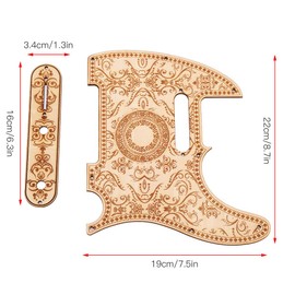 Fayelume Telecaster Pickguard, Maple Wood Telecaster Control Plate, Guitar Pickguard Suitable for TL Electric Guitar