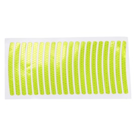 Partuto 20 Pcs Wheel Rim Stickers Arc-Shape Car Wheel Rim Tapes Decoration Stickers for 14"-22" Rim Fluorescent Color PET