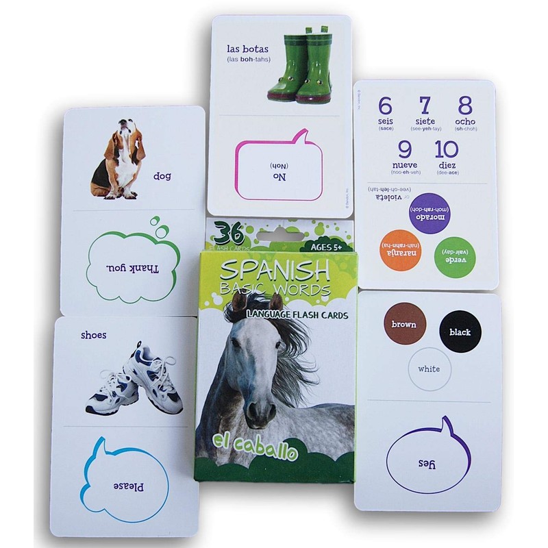 Spanish Flash Cards - Language Learning for Ages 6-12 -