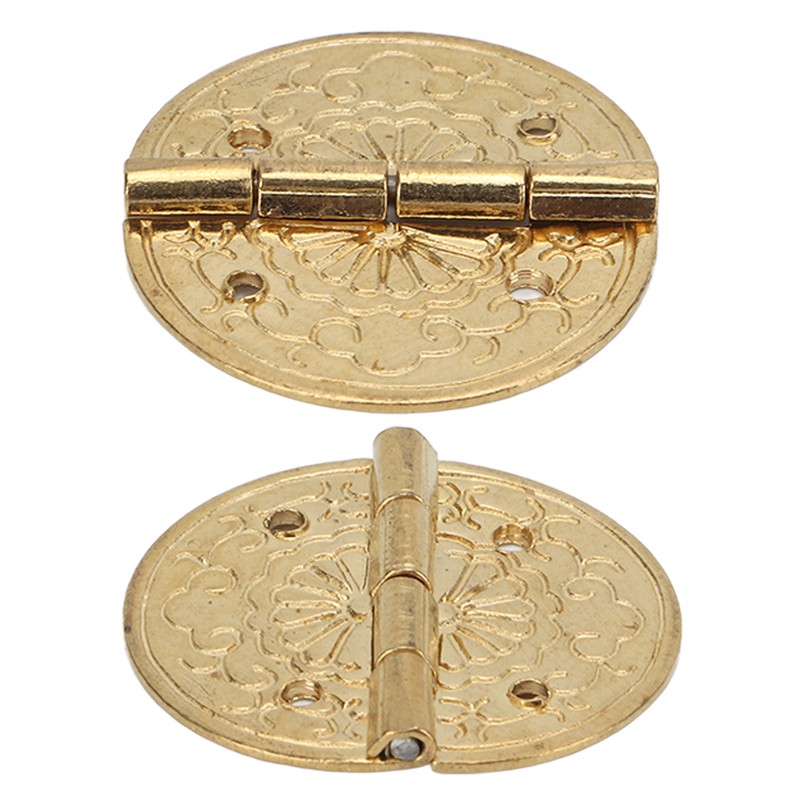 10pcs Mini Antique Hinges Round Exquisite Retro Design Corrosion Resistance