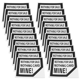 LT Easiyl 20Pcs Car Sticker "Nothing for Sale Nothing Card Mine" 110x90mm Waterproof Transparent Sticker for Car Window, English