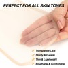 BEEOS 5x5 Transparent Lace for Wig Making, 5 Pieces Lace