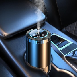 Back2 Smart Car Air Fresheners, Essential Oil Car Diffuser with 50ml Perfume and Starry Sky Projection, 5 Mode Adjustable Rechargeable Aroma Diffuser, for Home Office Driving (Gardenia)