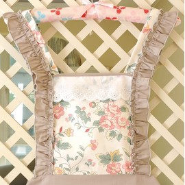 CRB Fashion Womens Cooking Baking Apron | Ladies, Woman, Kitchen Chef Aprons with Pocket (Navy Leaves)