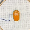 Orange Paw Enamel Magnetic Needle Minder - Tabby Tortie Cat