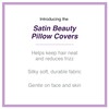 Silky Satin Beauty Bed Pillow Covers, Standard/Queen, White, 2-Pack