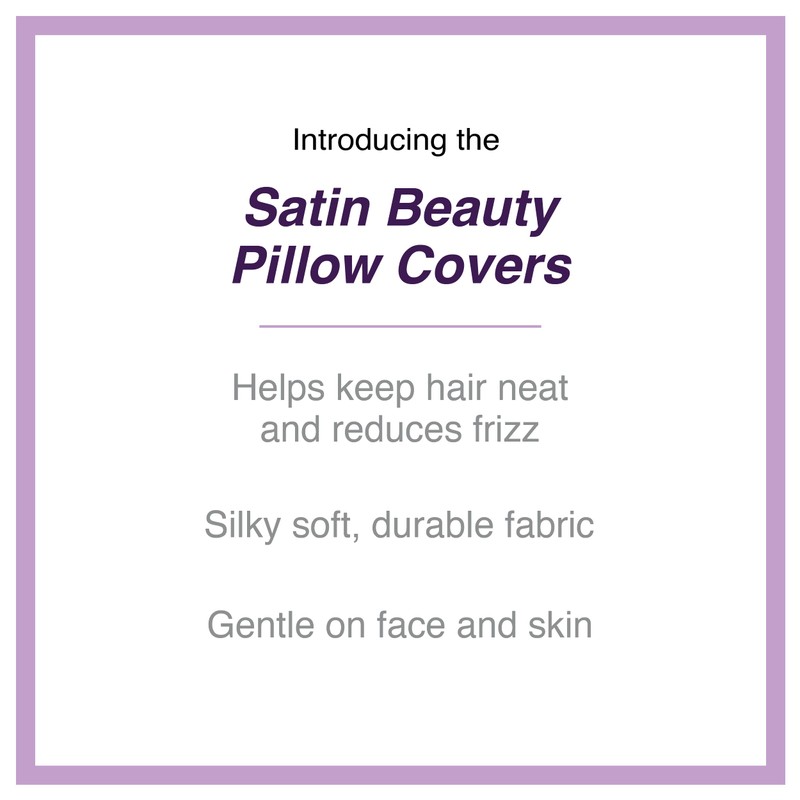 Silky Satin Beauty Bed Pillow Covers, Standard/Queen, White, 2-Pack