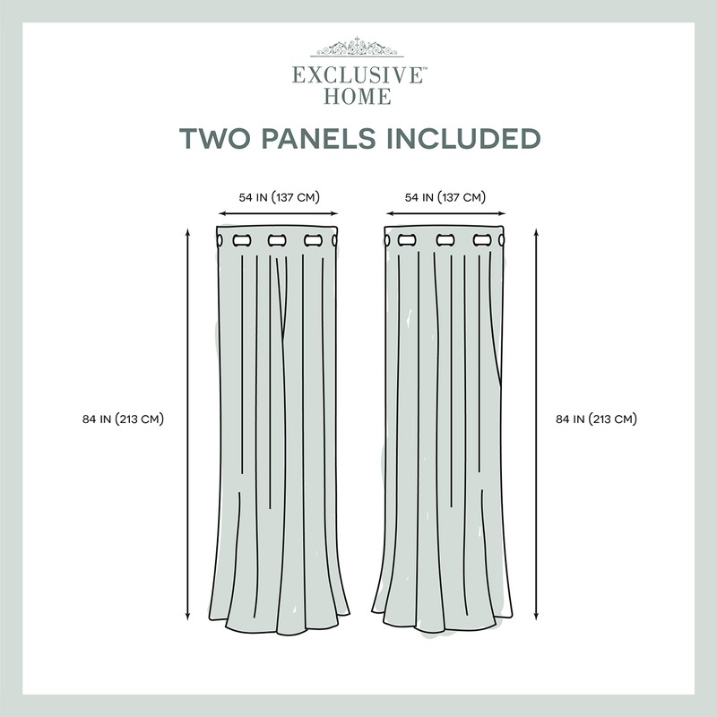 Exclusive Home Curtains Delano Panel Pair, 54x84, Vanilla