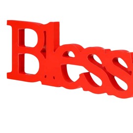 Qianly Blessed Letter Table Sign Blessed Standing Letter Thanksgiving Sign Tabletop Words for Holiday
