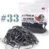 Platinum Rubber 1LB Black UV #33 Rubber Bands USA Bulk