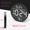 Digital Wall Clock with Large LED Display, Date, Temperature, Auto-Brightness