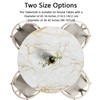 Marble Gold Texture Round Tablecloths with Elastic Edge Fitted Round