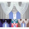 John Aird STUNNING SILVER VOILE SWAG TASSELED CURTAIN DRAPE