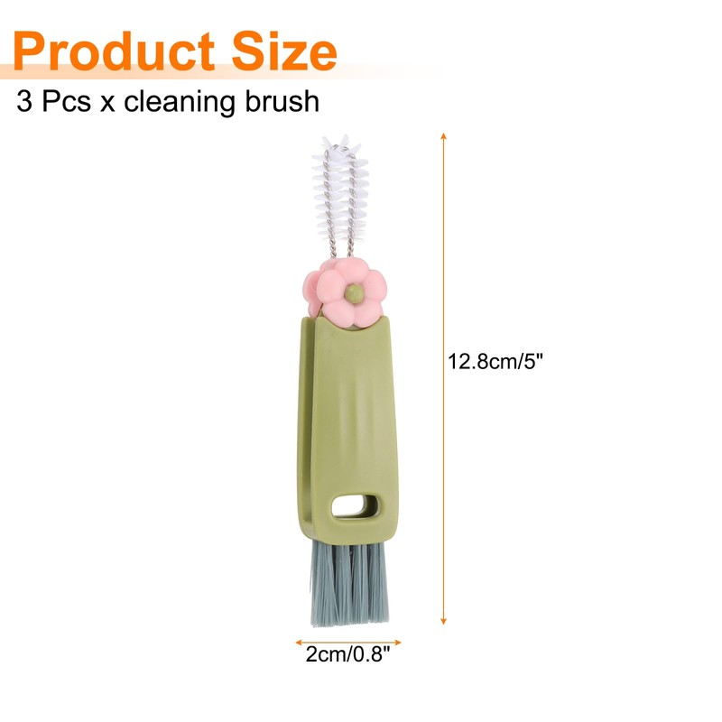 uxcell 3pcs Cup Lid Cleaning Brush, Water Bottle Cleaner Brush