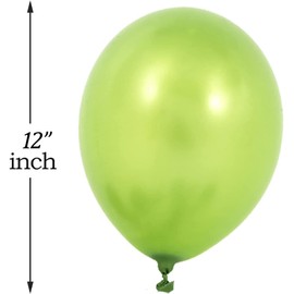 Metallic Light-Green Balloons 12 inch Fruit Green Balloons for Engagement Wedding Anniversary Green Theme Birthday Decorations 25 Pcs