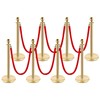 Stanchion Post with Velvet Rope, VIP Stanchion Queue Pole Barrier
