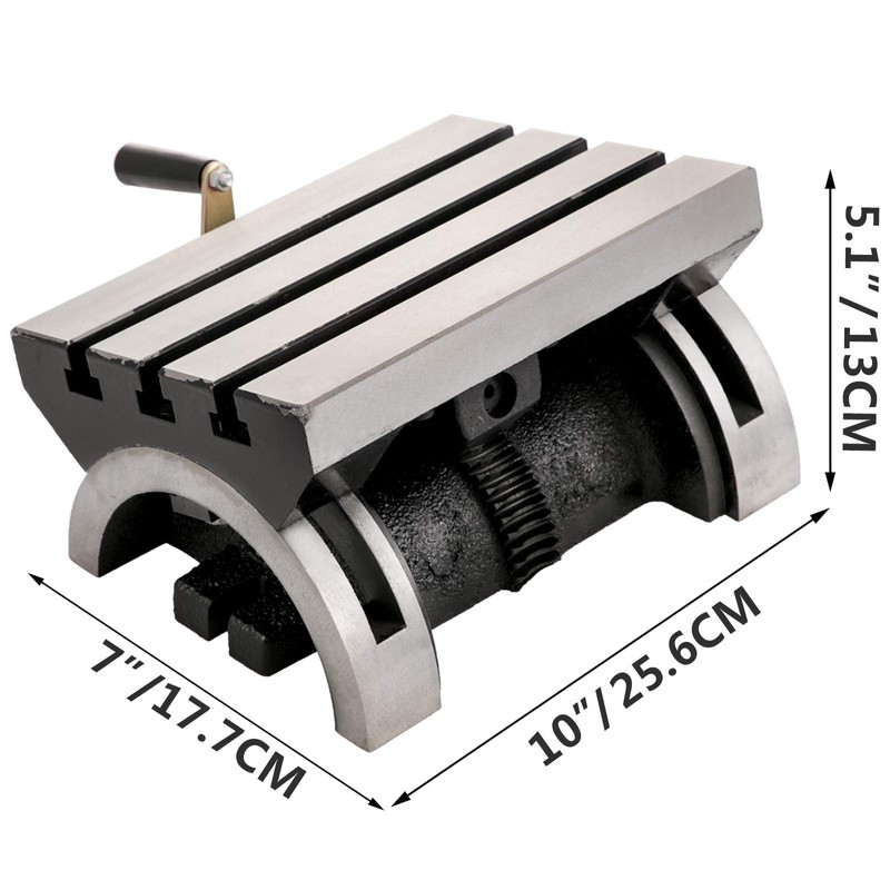 BestEquip Tilting Milling Table 10x7inch Tilting Angle Milling Machine 0-90°Adjustable