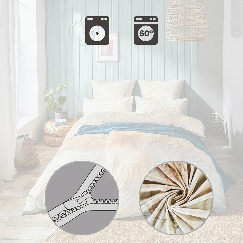 Erwin Müller Bed Linen Interlock Jersey Brown/Grey Size 155 x