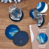 DICOSMETIC 4Pcs Natural Agate Coasters Stone Coasters Drinkware Bar Coasters