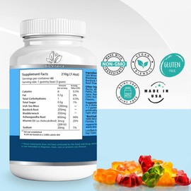 BIO VITALICA Sea Moss Ashwagandha Gummies - Organic Irish Seamoss & Ashwa Root Powder Supplements for Supporting Energy & Immunity for Men and Women - 4 Packs